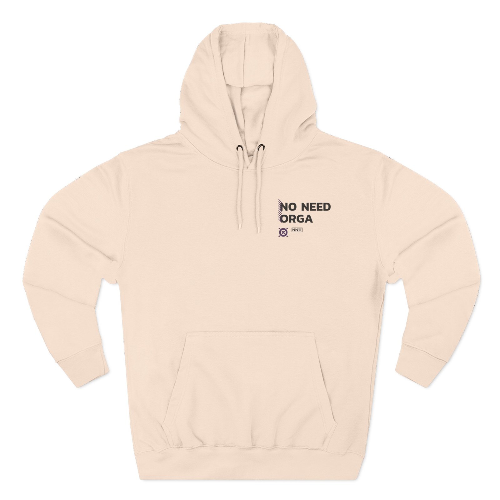 No Need Orga Three-Panel Fleece Hoodie