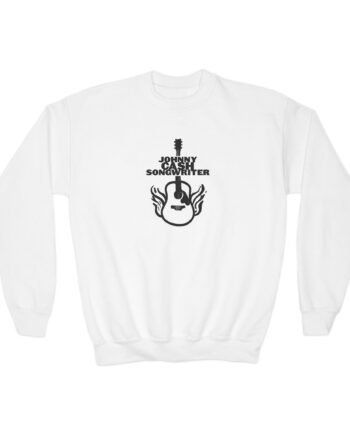 Youth Johnny Cash Flaming Guitar Crewneck Sweatshirt