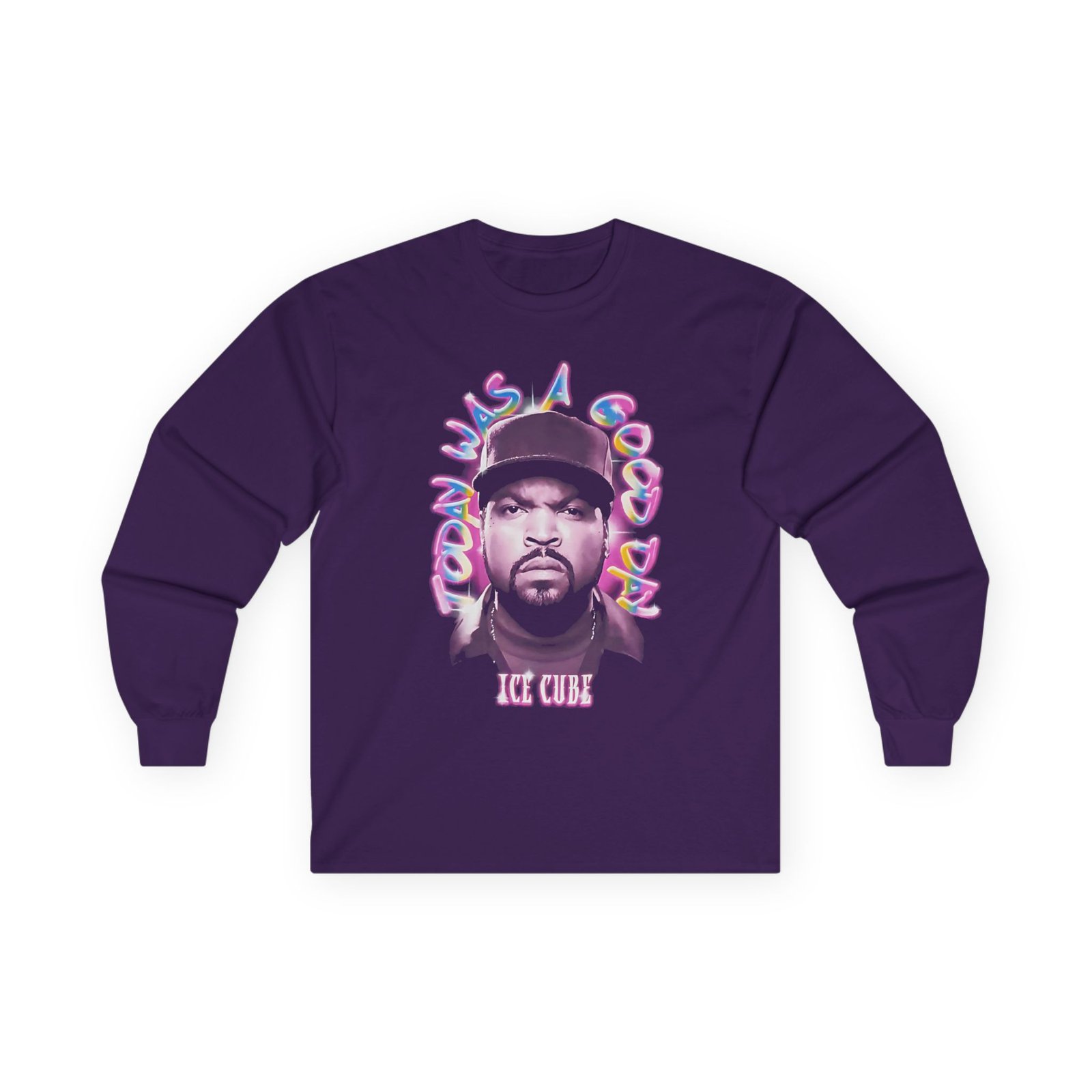Ice Cube Airbrush Portrait Unisex Ultra Cotton Long Sleeve Tee