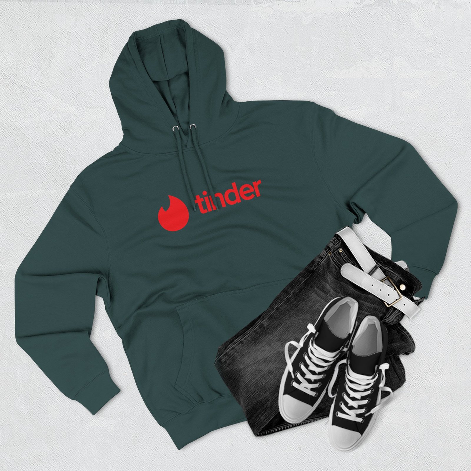 Red Handed Tinder Three-panel Fleece Hoodie