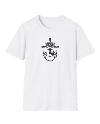 Johnny Cash Flaming Guitar Unisex Softstyle T-shirt
