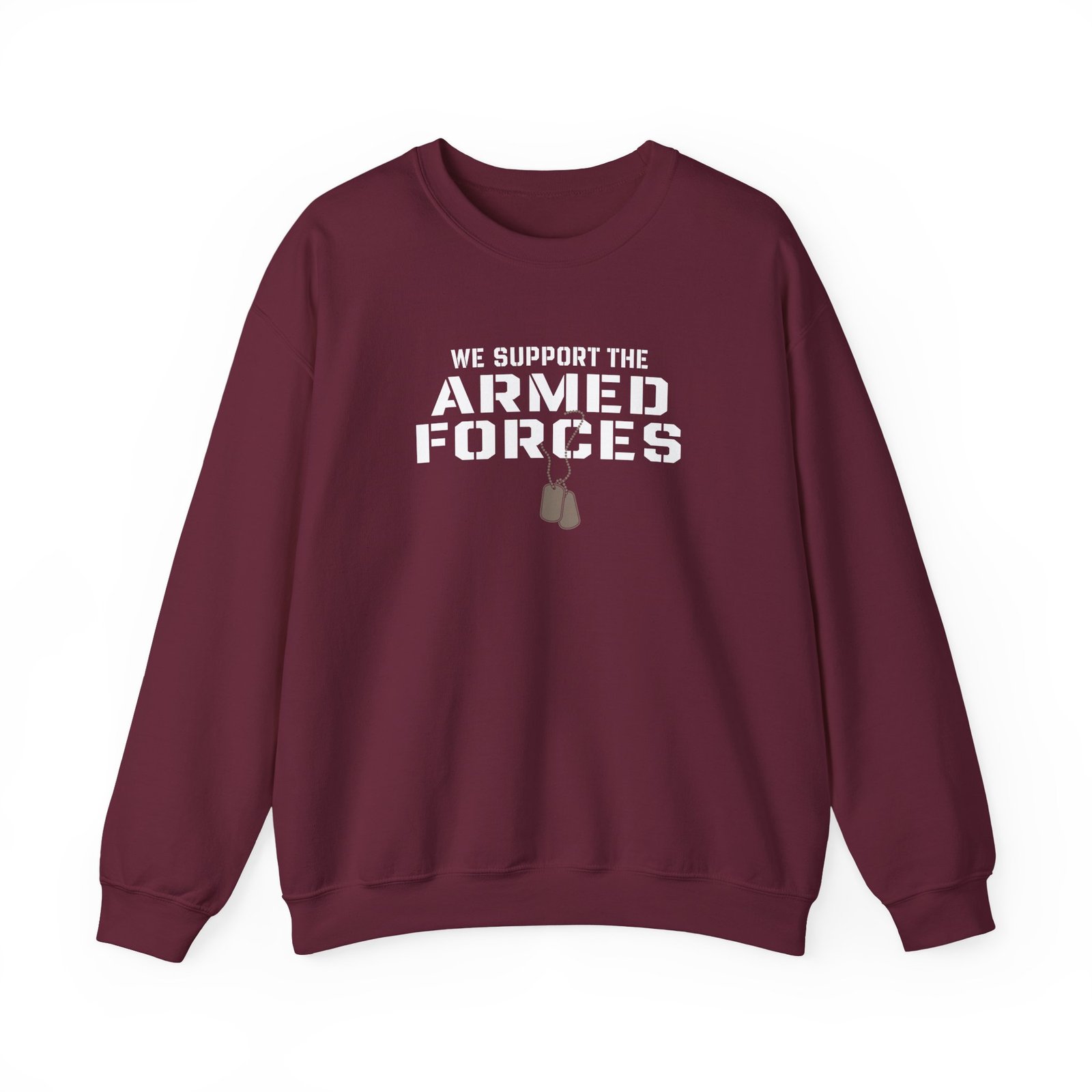 Valuetainment We Support the Armed Forces Unisex Heavy Blend™ Crewneck Sweatshirt