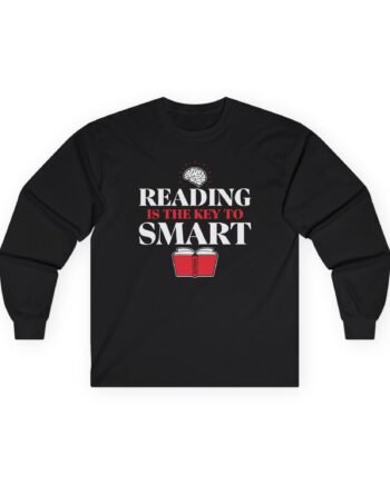 Nate Bargatze Reading is the Key To Smart Unisex Ultra Cotton Long Sleeve Tee