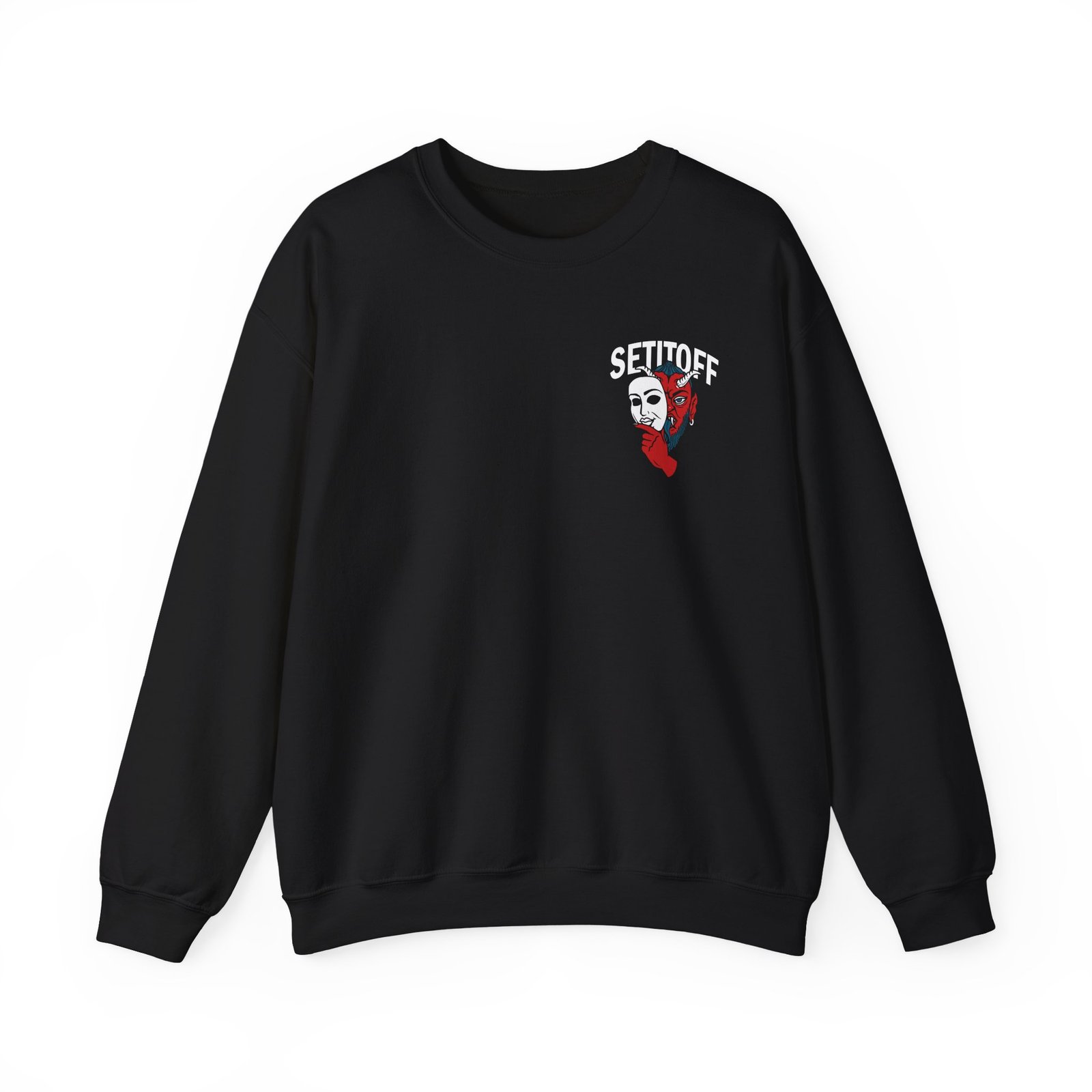 Set It Off Devil Mask Unisex Heavy Blend™ Crewneck Sweatshirt