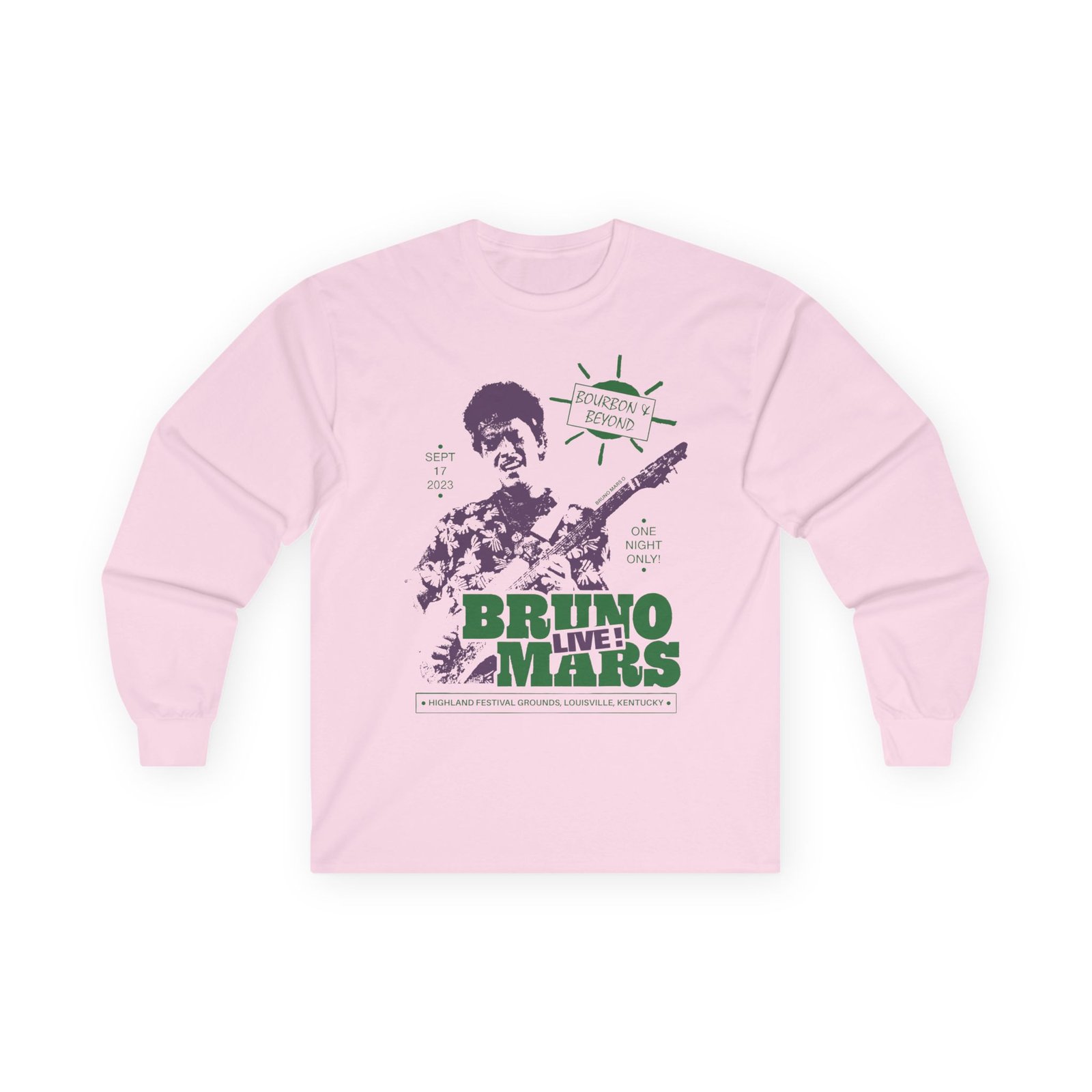 Bruno Mars Live Bourbon & Beyond Unisex Ultra Cotton Long Sleeve Tee