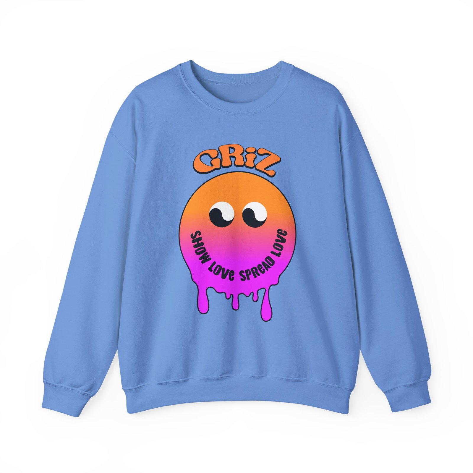 Griz SLSL Drippyy Smileyy Unisex Heavy Blend™ Crewneck Sweatshirt