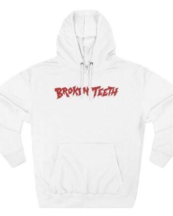 Broken Teeth Logo Three-Panel Fleece Hoodie