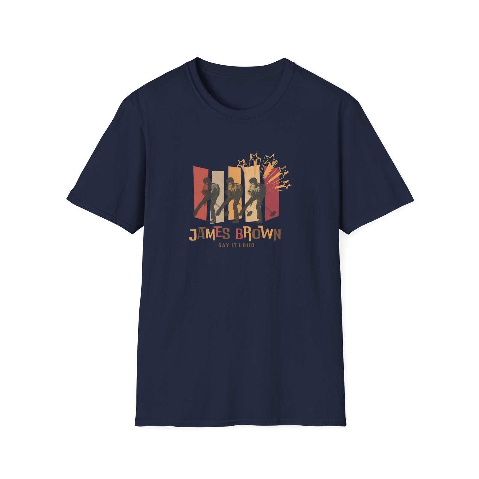 James Brown Say It Loud Crooner Unisex Softstyle T-Shirt
