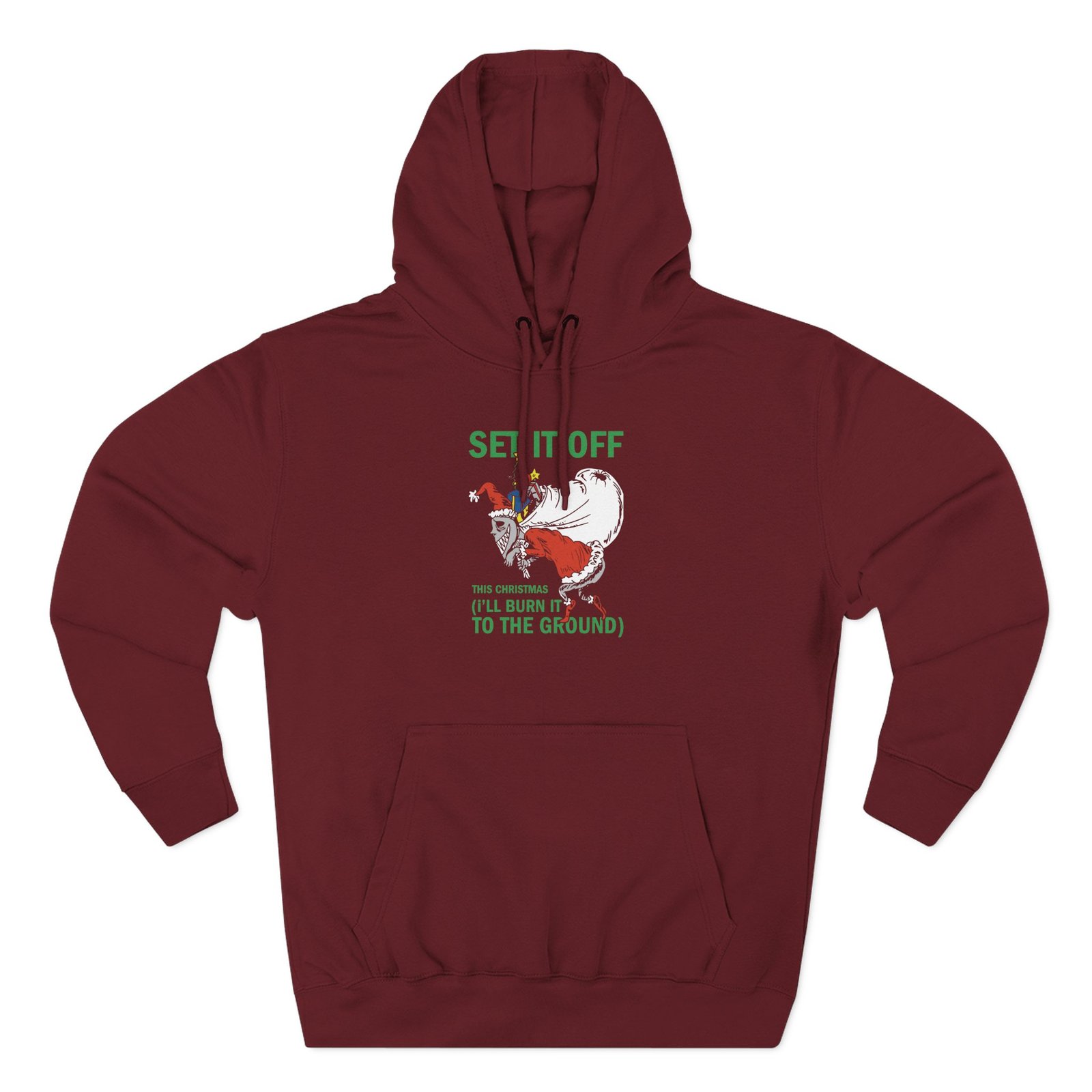 Set It Off Grinch Three-Panel Fleece Hoodie