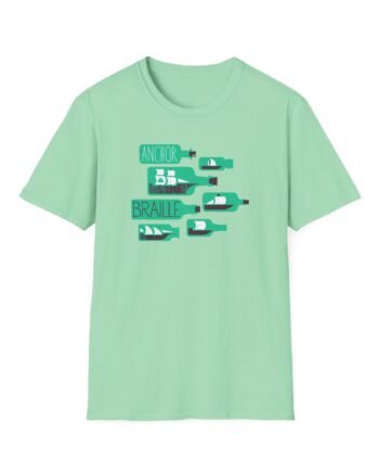 Anchor and Braille Ships Bottles Unisex Softstyle T-Shirt