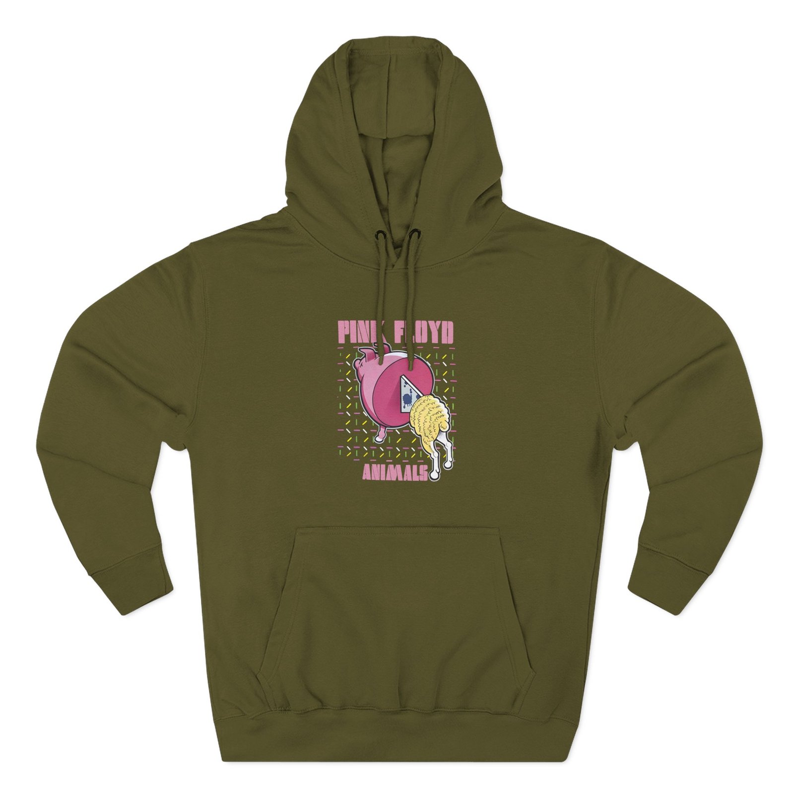 Pink Floyd Animals Oink Oink Three-Panel Fleece Hoodie