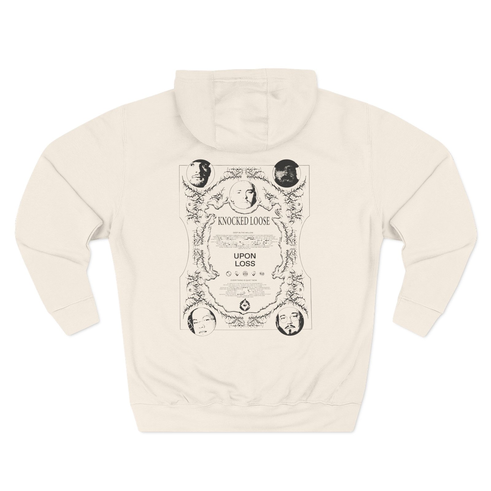 Knocked Loose Upon Loss Wolves Three-Panel Fleece Hoodie