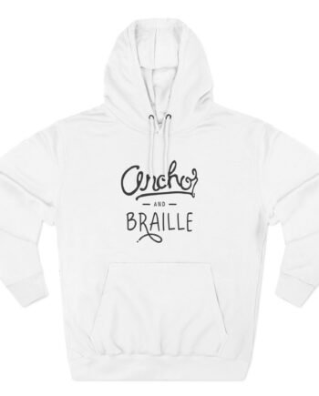Anchor and Braille Three-Panel Fleece Hoodie