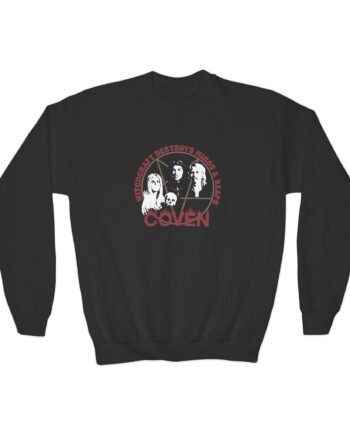 Youth Coven Witchcraft Destroys Minds & Reaps Souls Crewneck Sweatshirt
