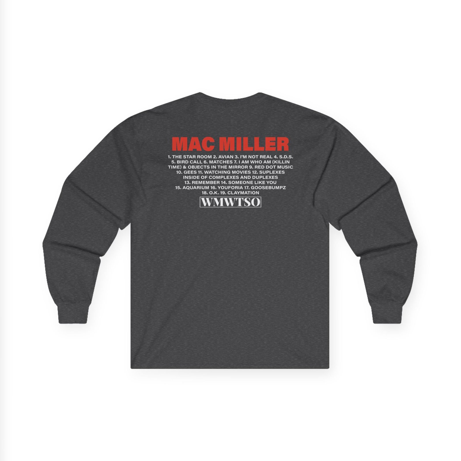 Mac Miller Wmwtso Track List Unisex Ultra Cotton Long Sleeve Tee