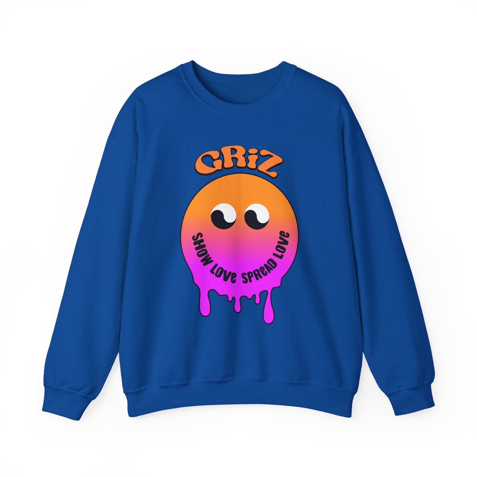 Griz SLSL Drippyy Smileyy Unisex Heavy Blend™ Crewneck Sweatshirt
