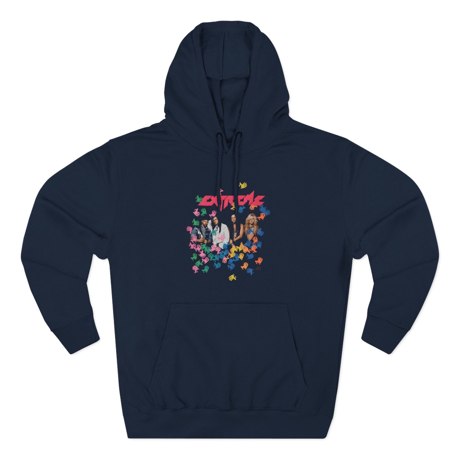 Extreme 90s Get the Funk Out Rock Band Three-Panel Fleece Hoodie