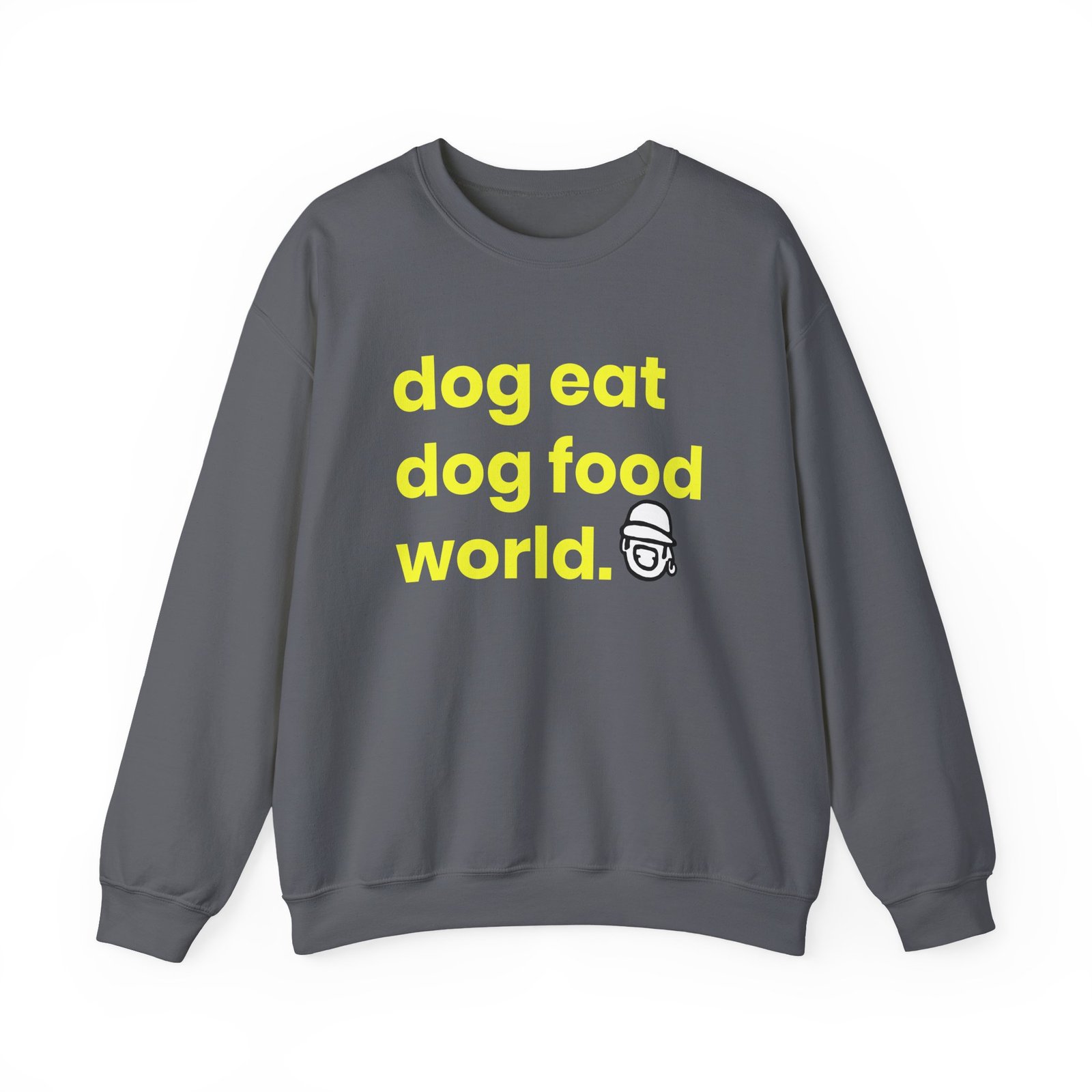 Niko B Dog Eat Dog Food World Unisex Heavy Blend™ Crewneck Sweatshirt