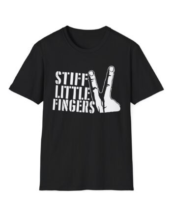 Stiff Little Fingers Stencil Fingers Unisex Softstyle T-Shirt