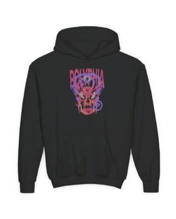 Youth Polyphia Skull Circle P Heavy Blend Hooded Sweatshirt
