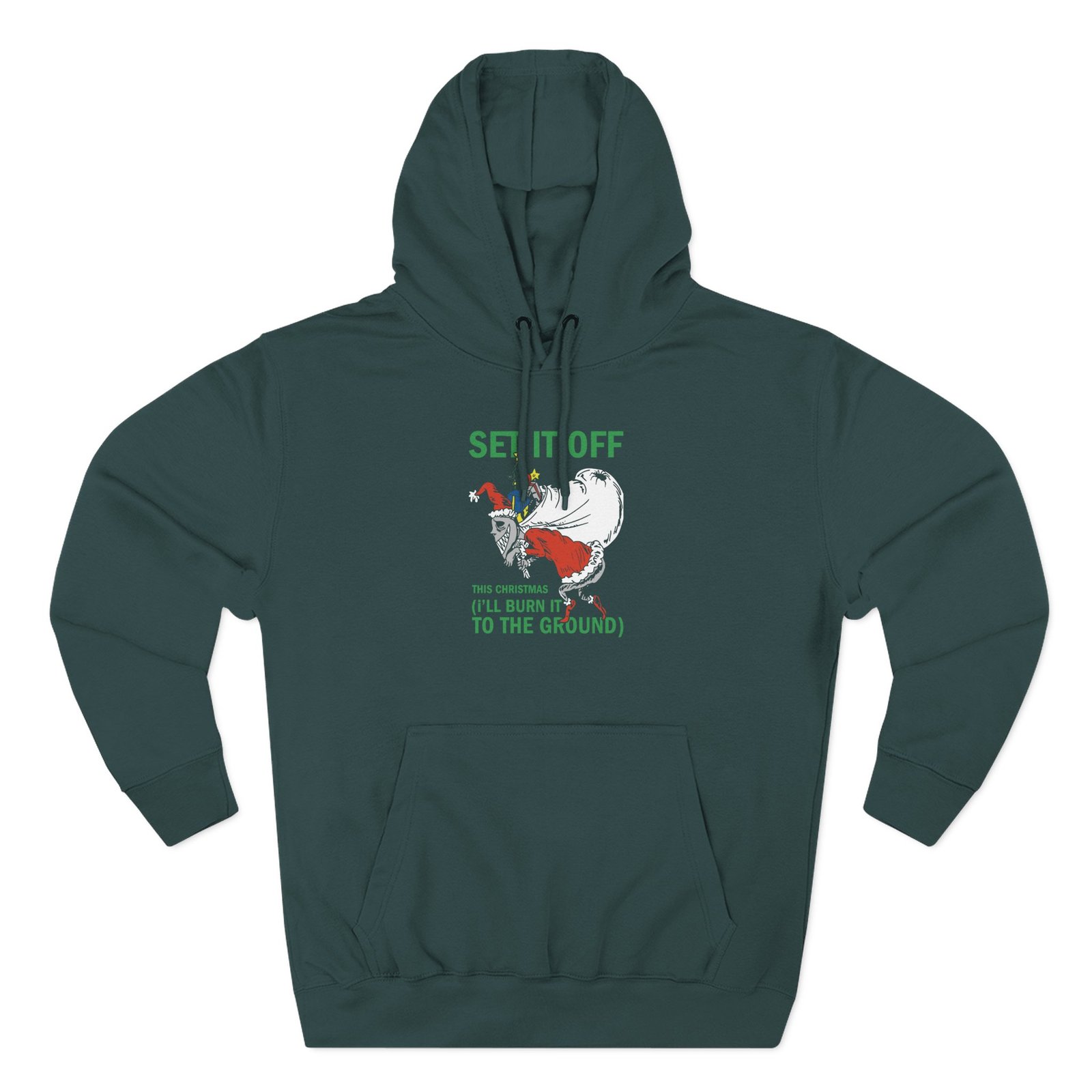 Set It Off Grinch Three-Panel Fleece Hoodie