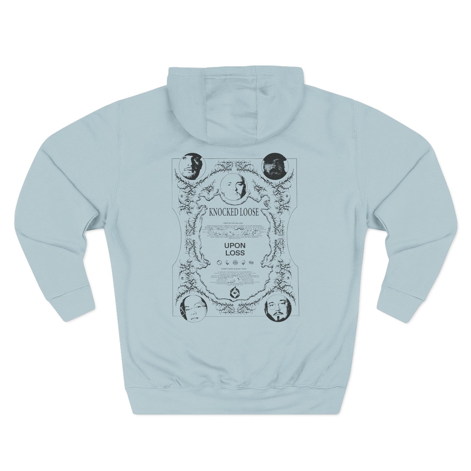 Knocked Loose Upon Loss Wolves Three-Panel Fleece Hoodie