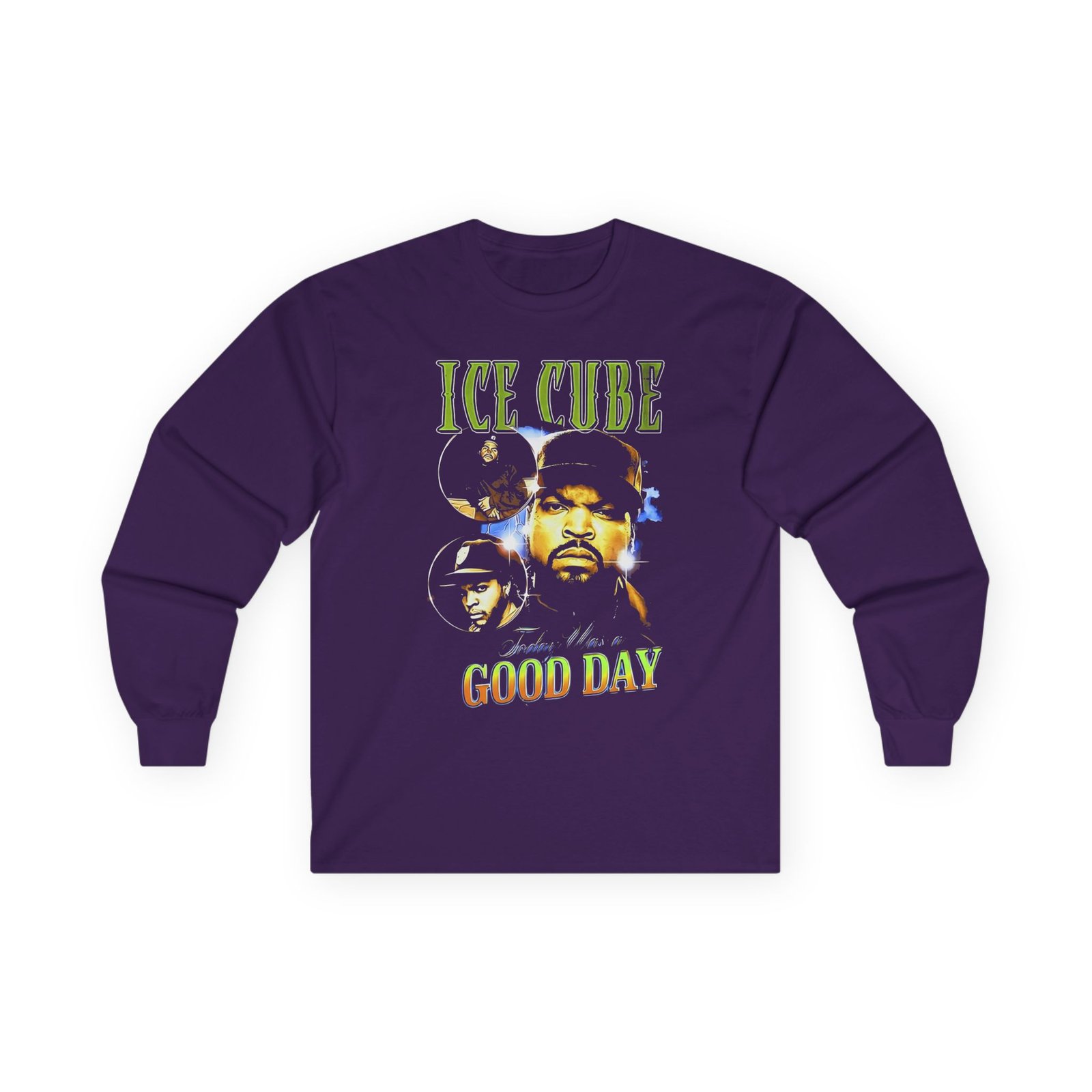 Ice Cube Good Day Photo Collage Unisex Ultra Cotton Long Sleeve Tee