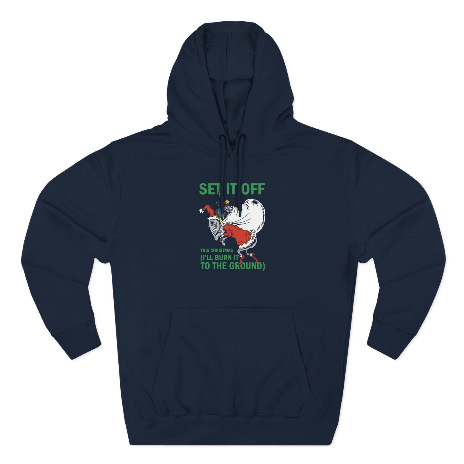 Set It Off Grinch Three-Panel Fleece Hoodie