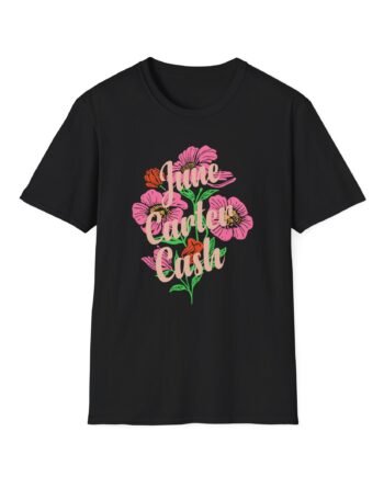 Johnny Cash June Carter Cash Flowers Unisex Softstyle T-shirt