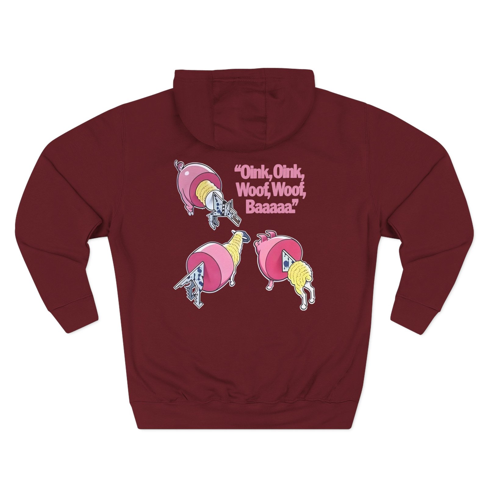 Pink Floyd Animals Oink Oink Three-Panel Fleece Hoodie