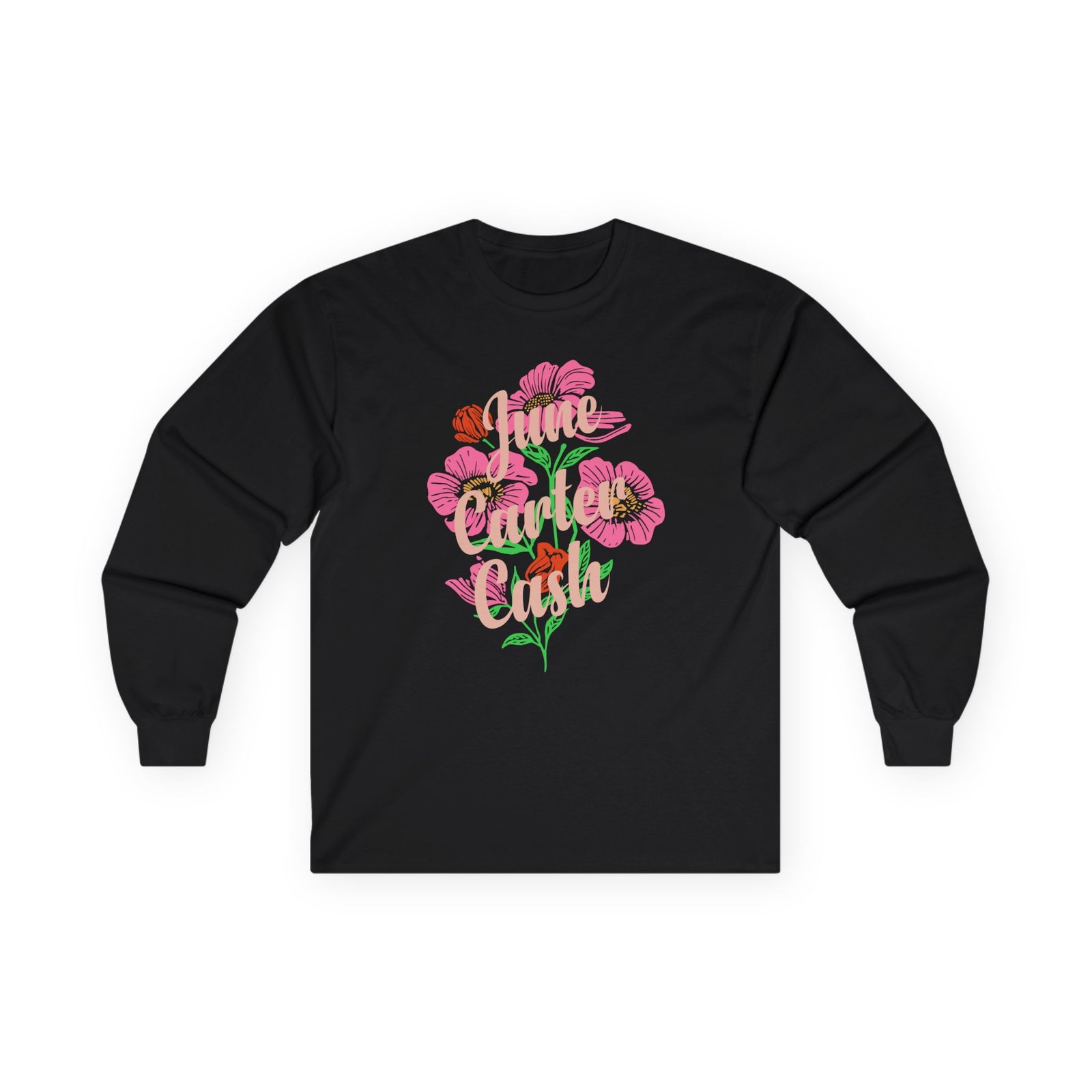 Johnny Cash June Carter Cash Flowers Unisex Ultra Cotton Long Sleeve Tee