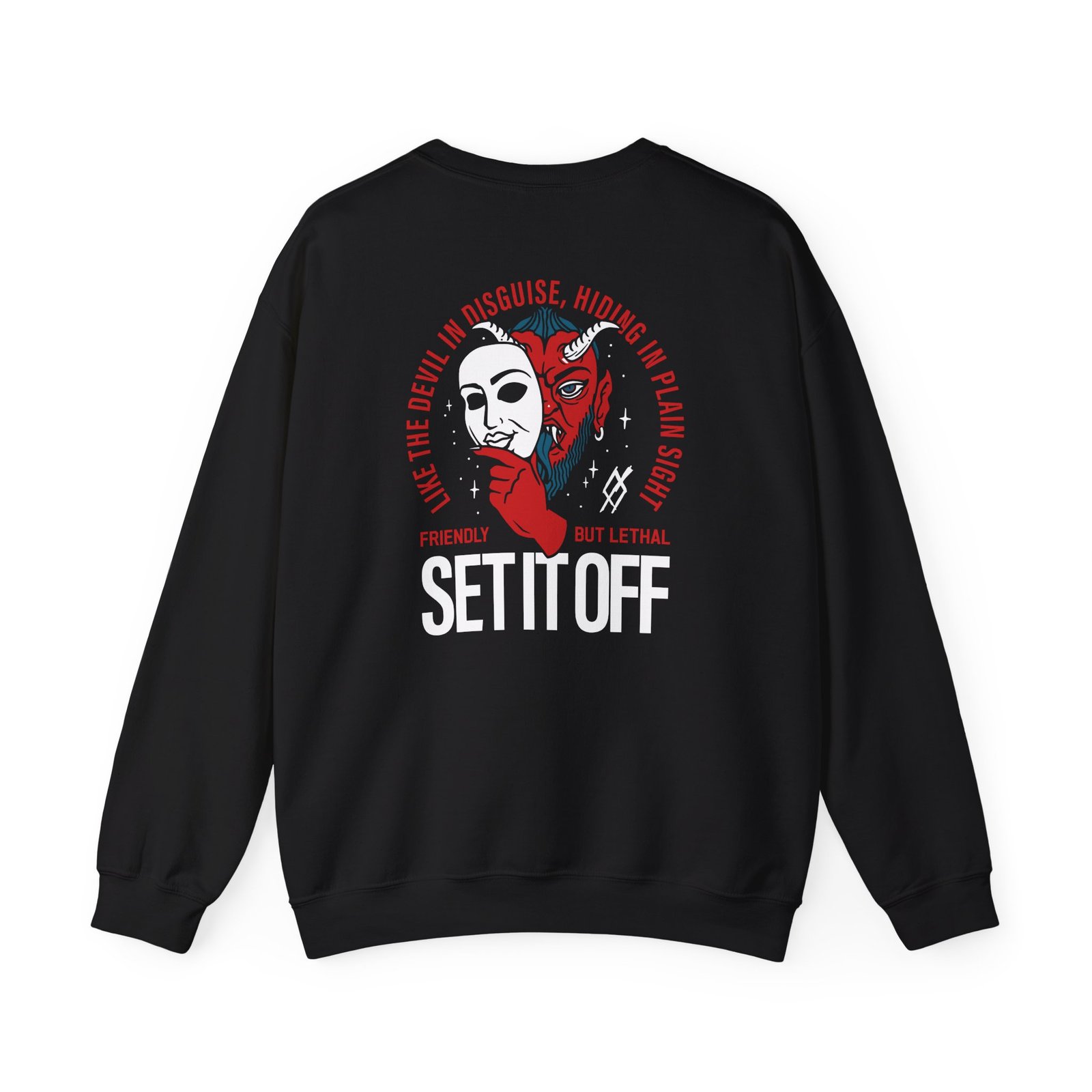 Set It Off Devil Mask Unisex Heavy Blend™ Crewneck Sweatshirt