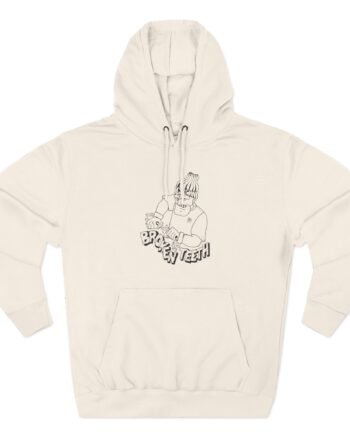 Broken Teeth Three-Panel Fleece Hoodie