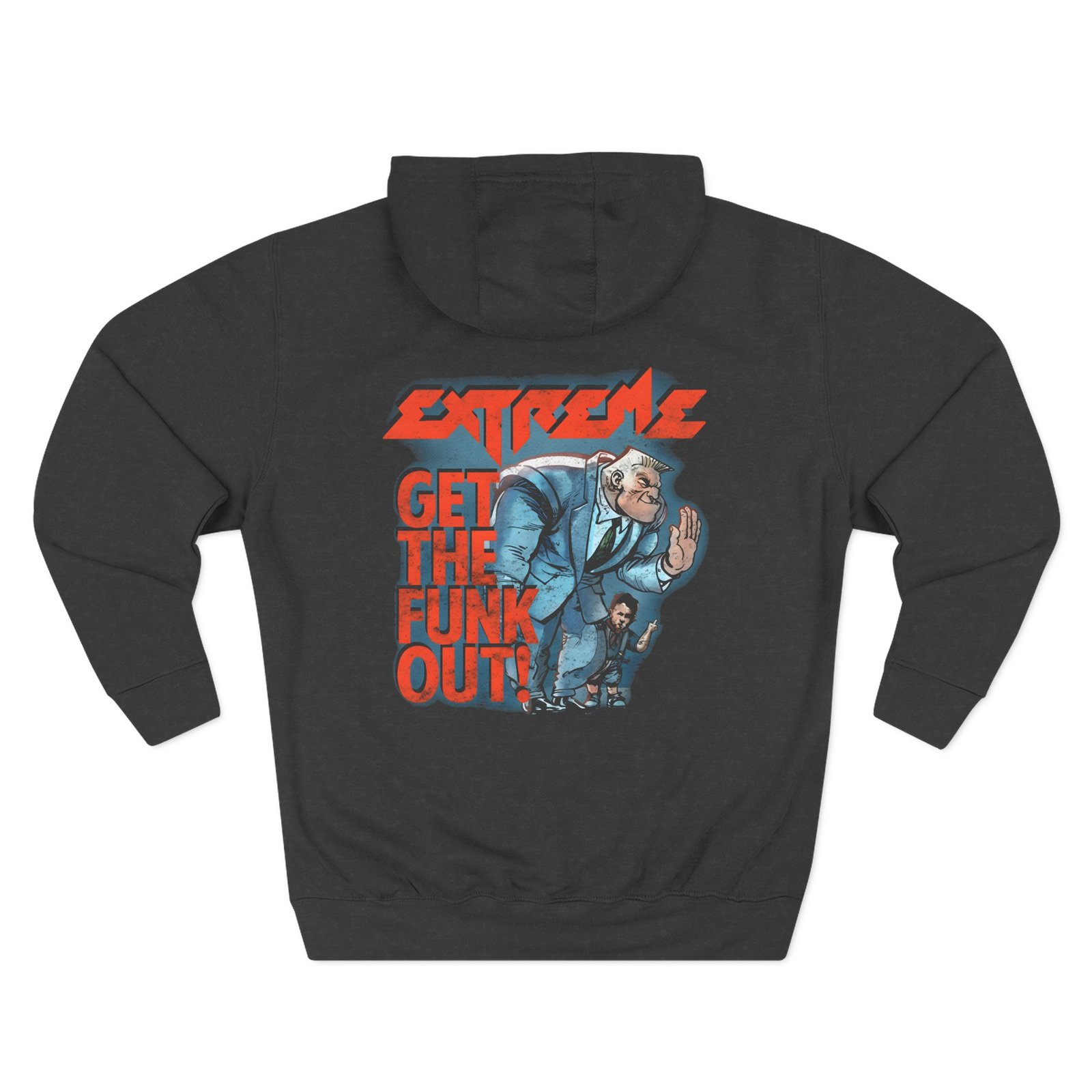Extreme 90s Get the Funk Out Rock Band Three-Panel Fleece Hoodie