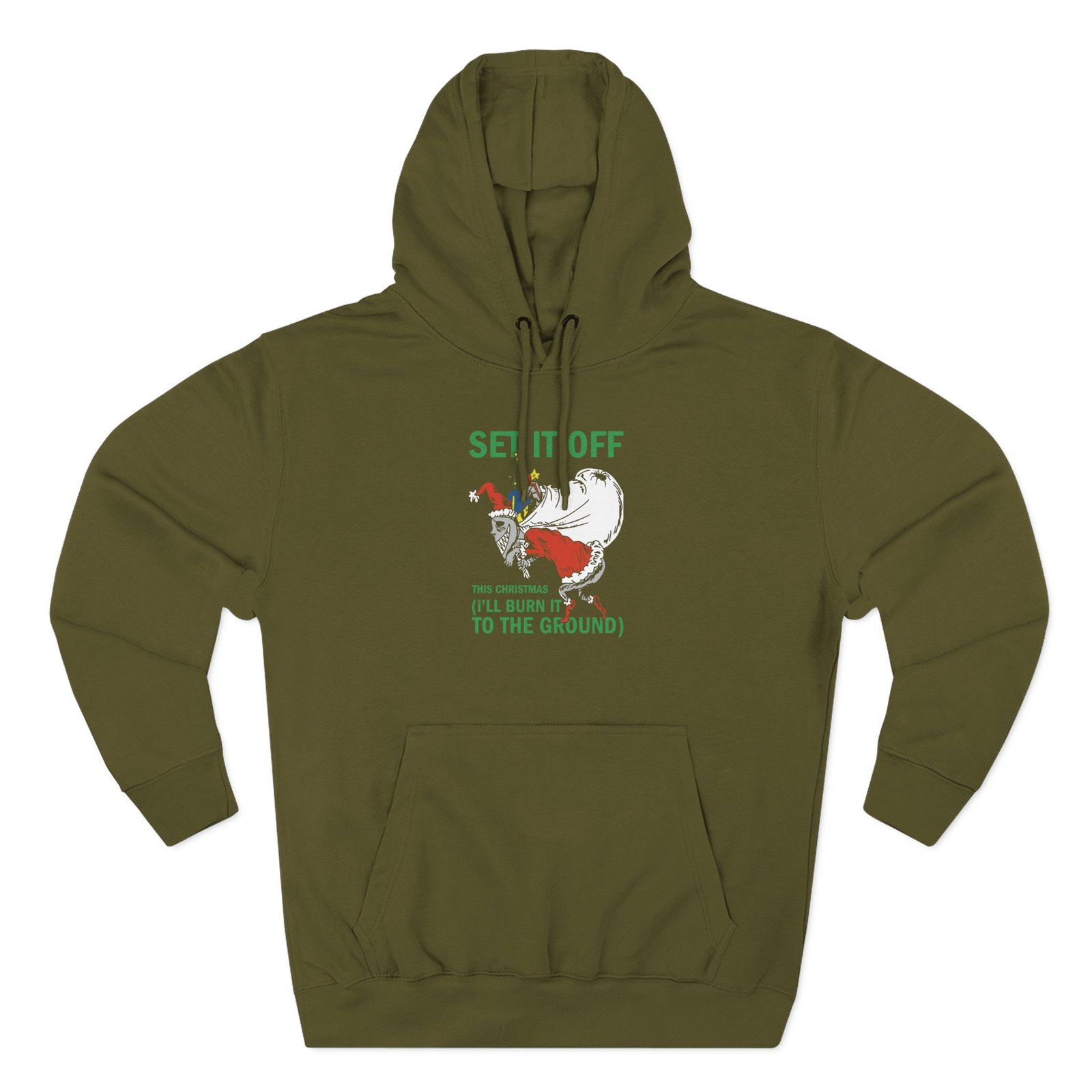 Set It Off Grinch Three-Panel Fleece Hoodie