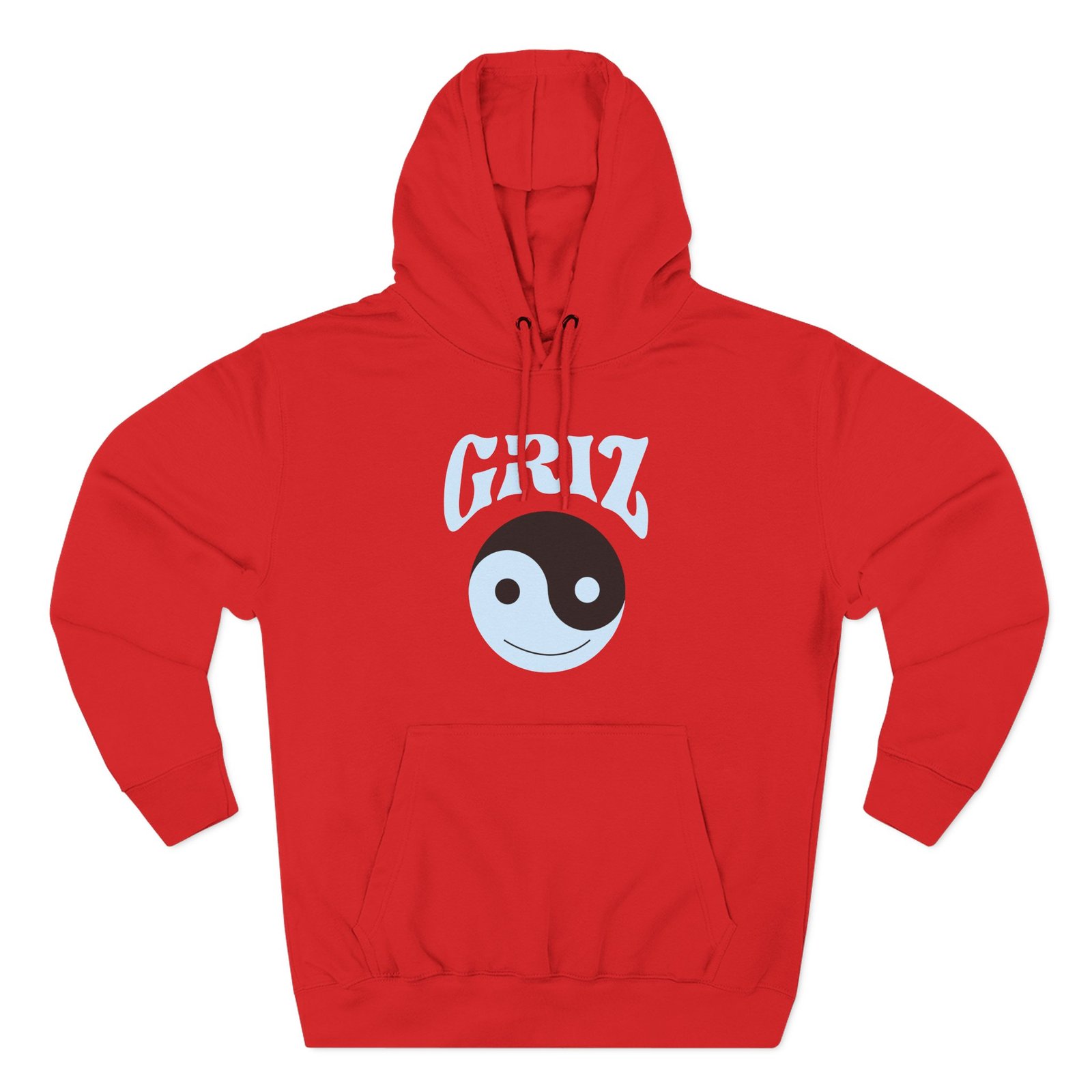 Griz Essentials Line Stacked Logo Three-Panel Fleece Hoodie