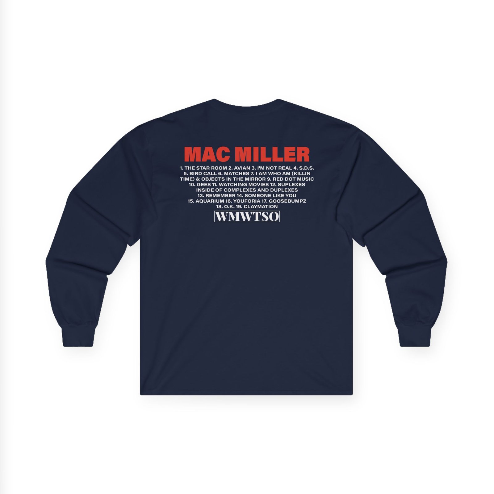 Mac Miller Wmwtso Track List Unisex Ultra Cotton Long Sleeve Tee