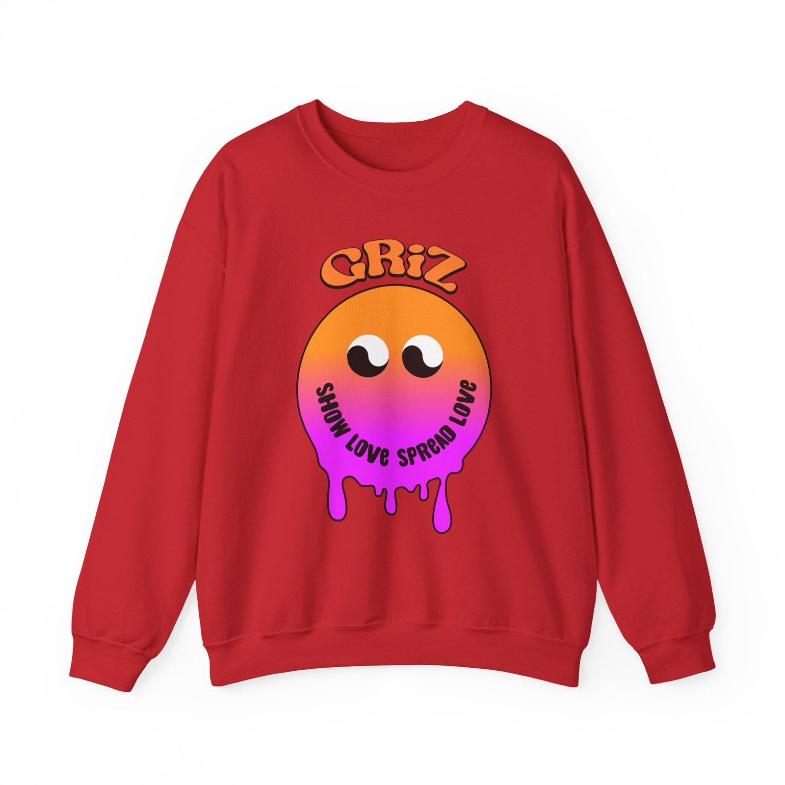 Griz SLSL Drippyy Smileyy Unisex Heavy Blend™ Crewneck Sweatshirt