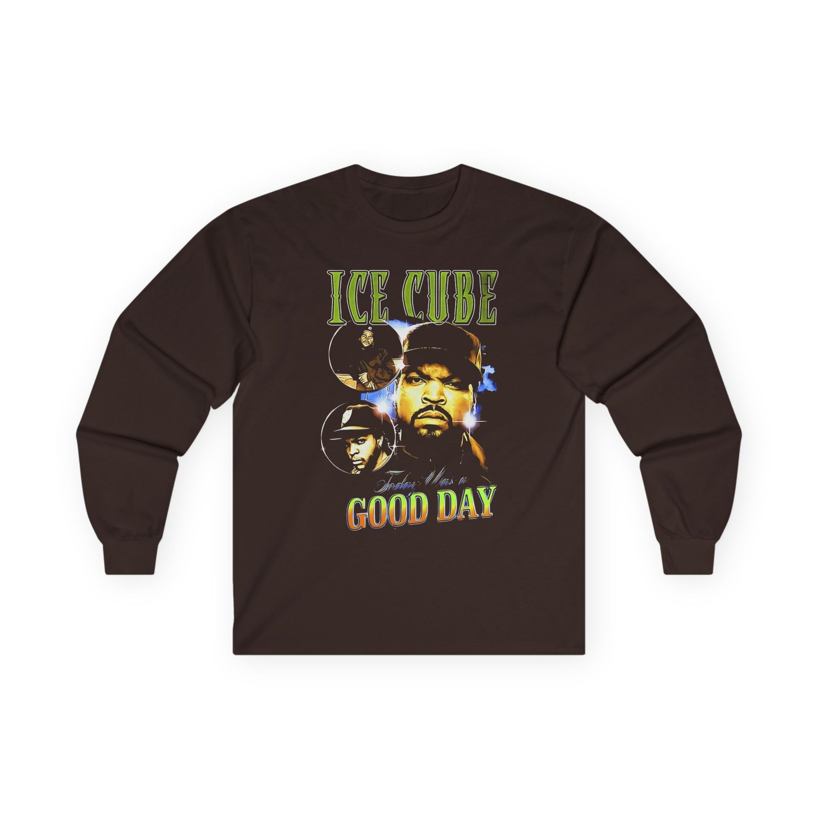 Ice Cube Good Day Photo Collage Unisex Ultra Cotton Long Sleeve Tee