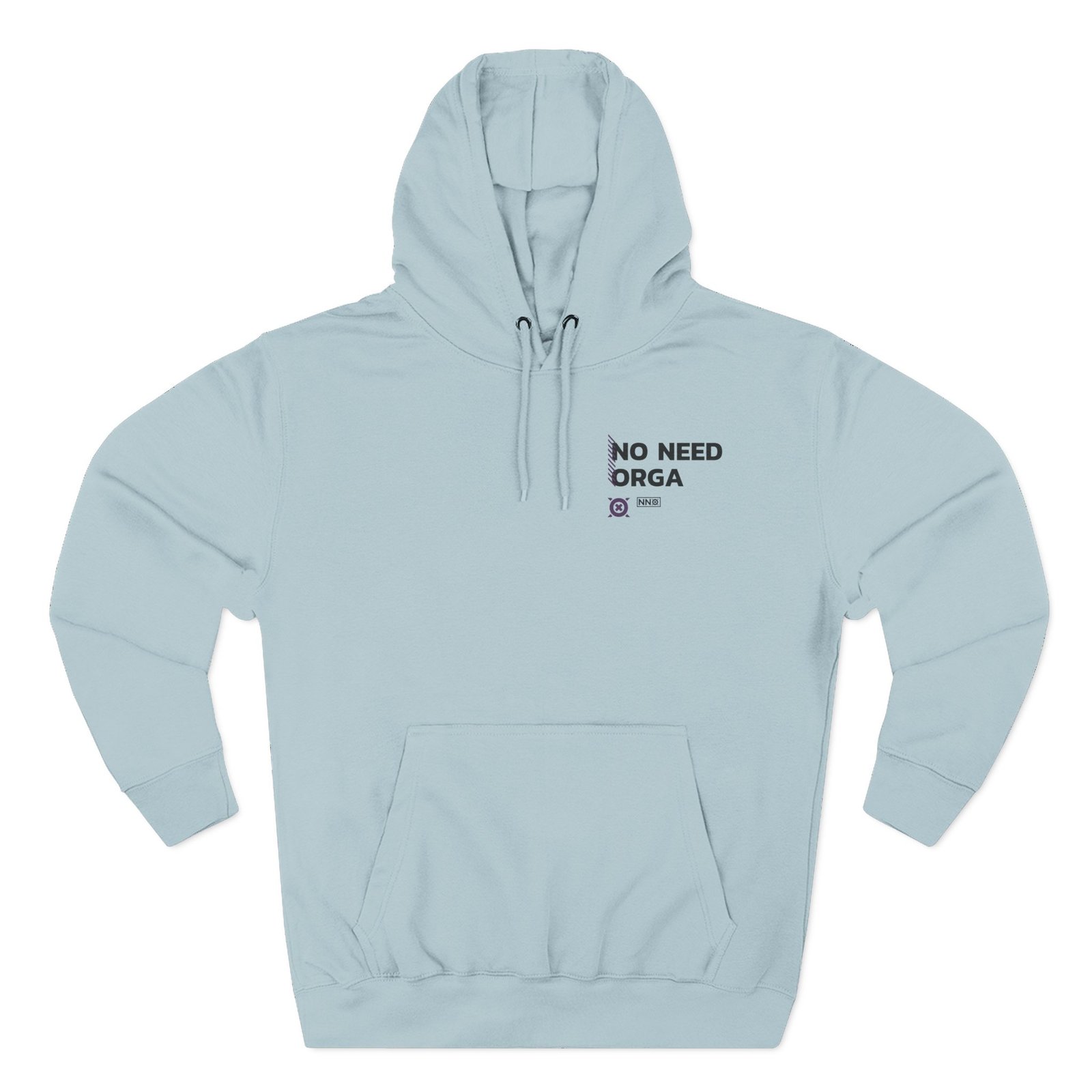No Need Orga Three-Panel Fleece Hoodie