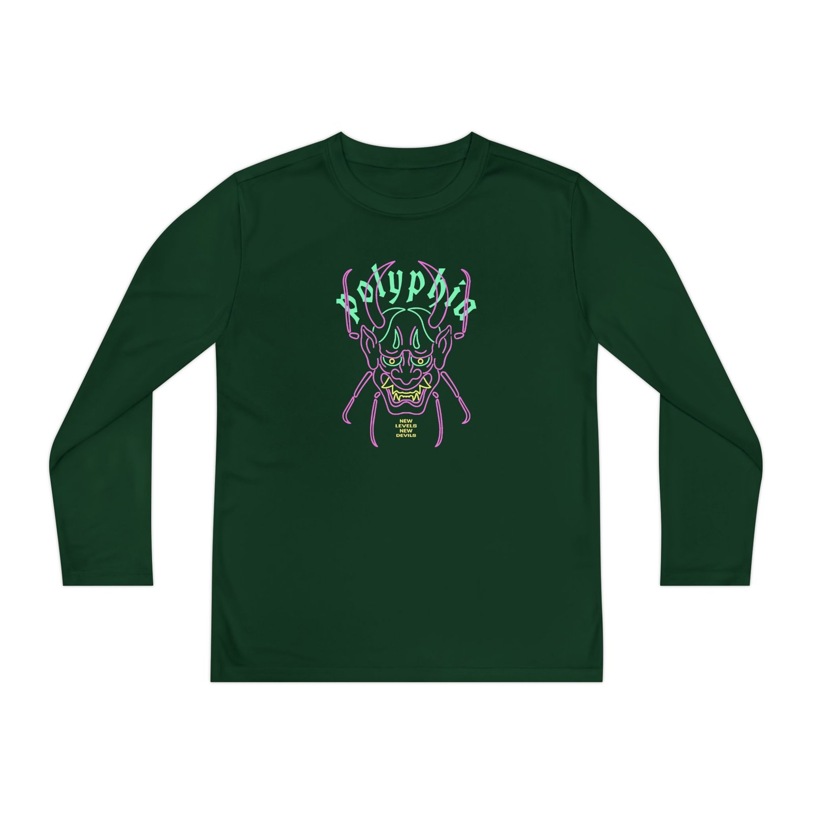 Youth Polyphia Neon Beetle Long Sleeve Competitor Tee