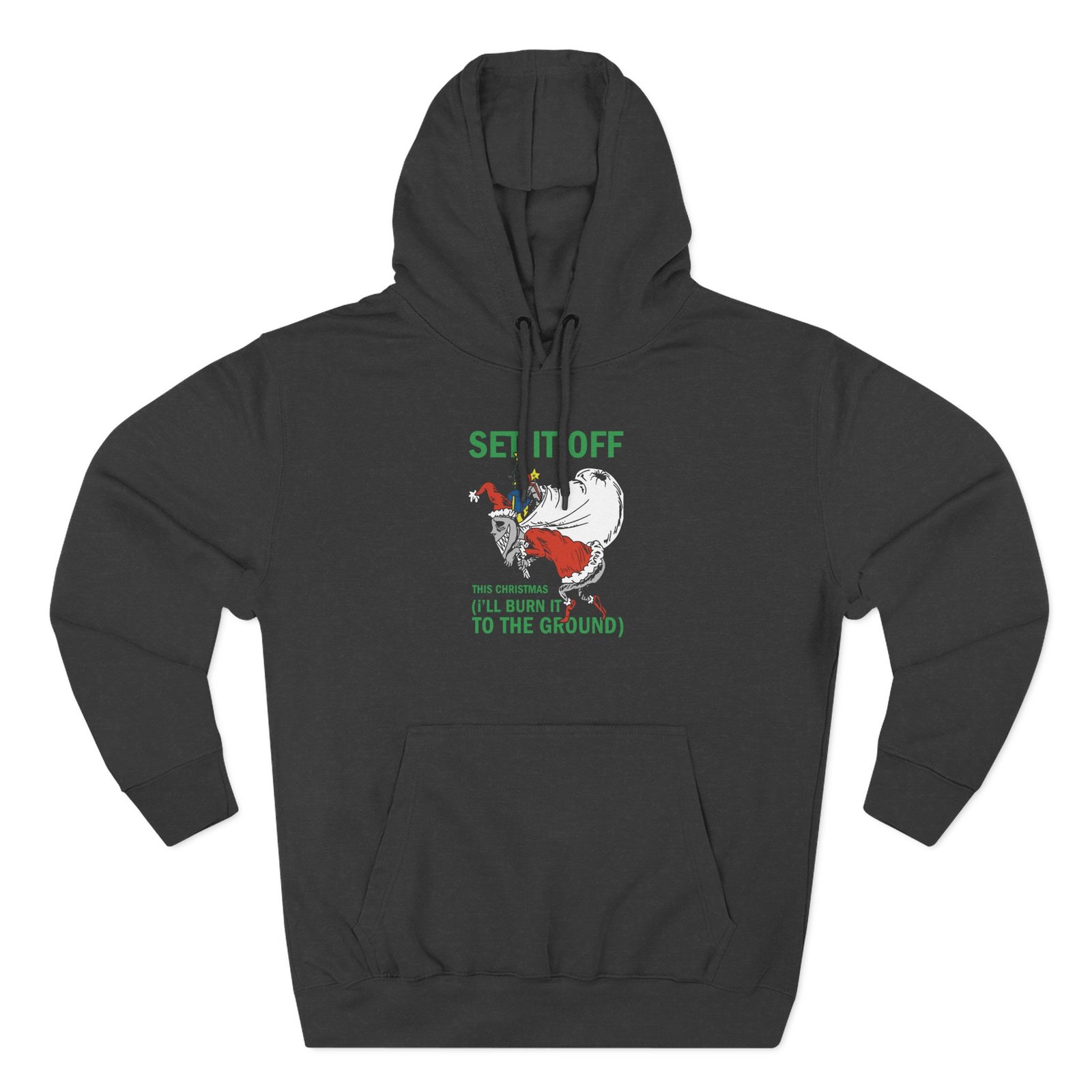 Set It Off Grinch Three-Panel Fleece Hoodie