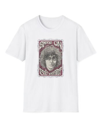 Syd Barrett Swirly Portrait Unisex Softstyle T-Shirt