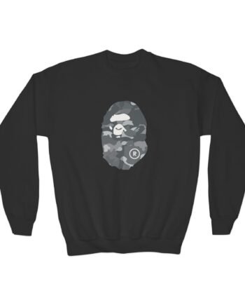 Youth Corey Scherer Bathing Ape Camo Mirror Big Logo Crewneck Sweatshirt