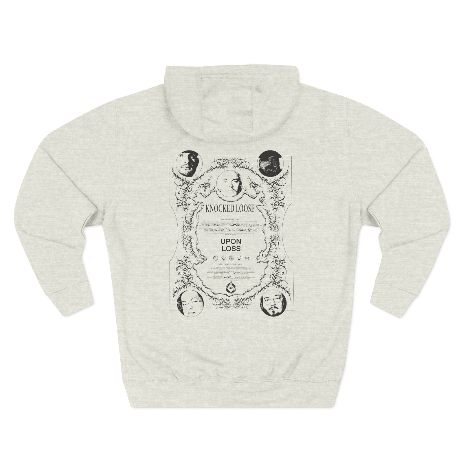 Knocked Loose Upon Loss Wolves Three-Panel Fleece Hoodie