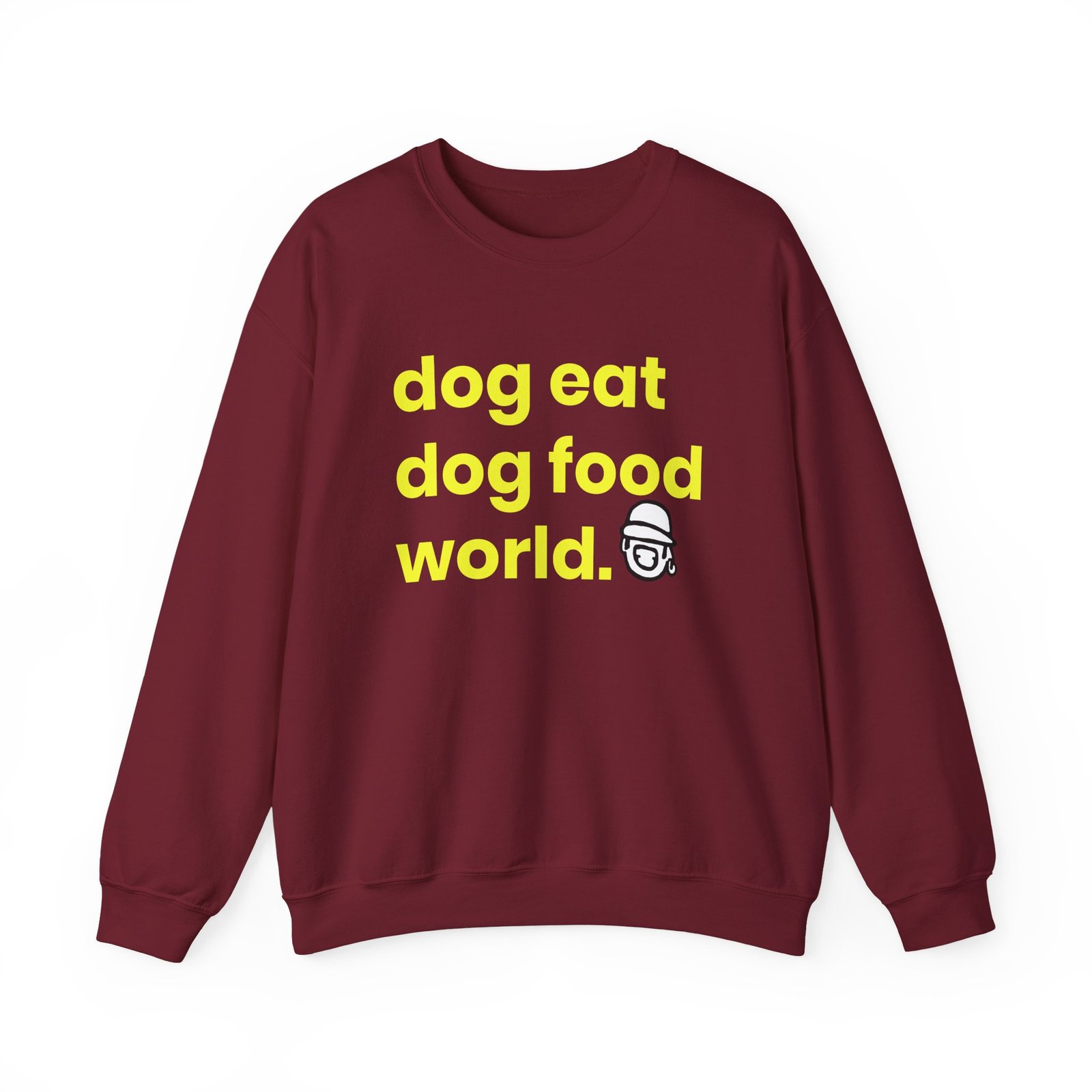 Niko B Dog Eat Dog Food World Unisex Heavy Blend™ Crewneck Sweatshirt