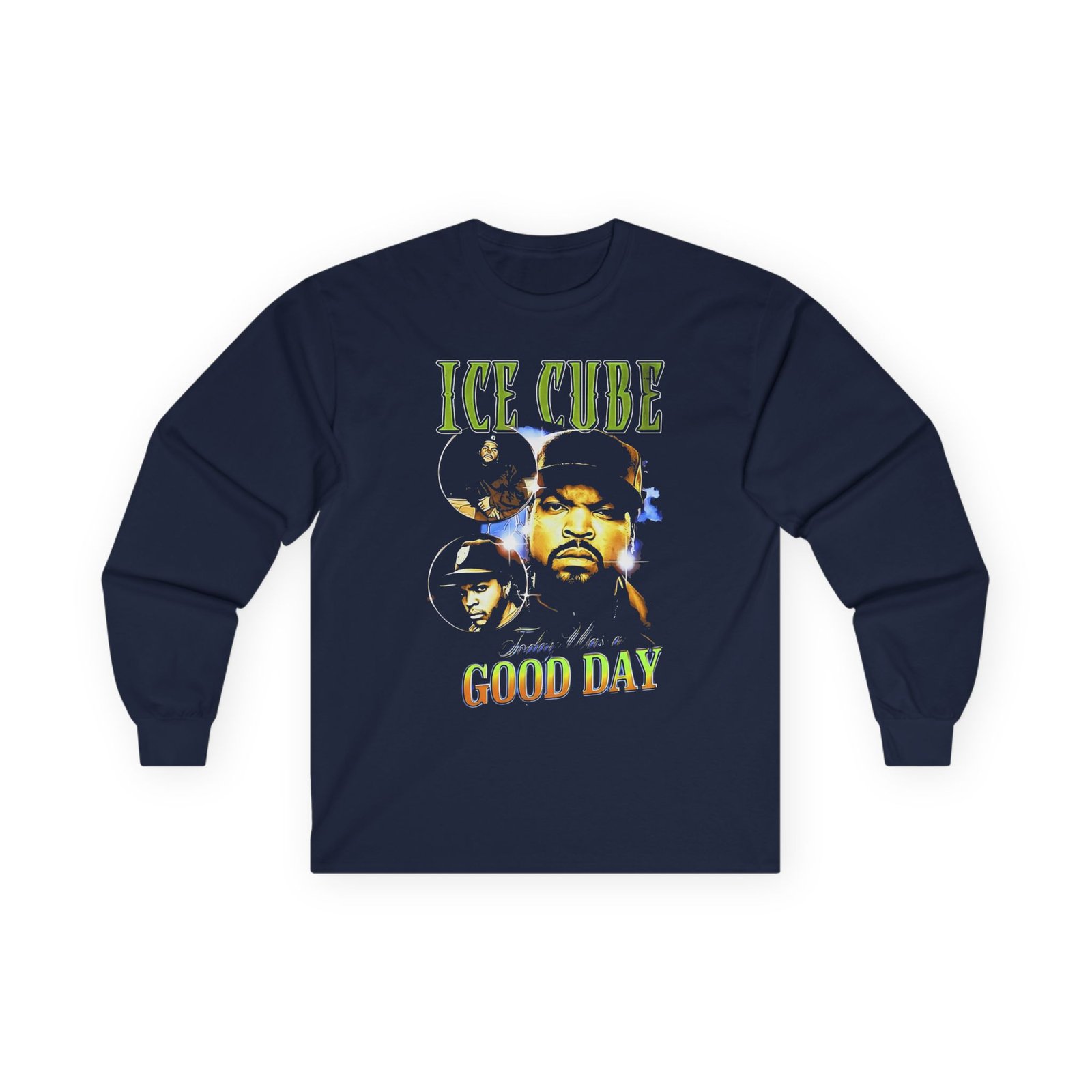 Ice Cube Good Day Photo Collage Unisex Ultra Cotton Long Sleeve Tee