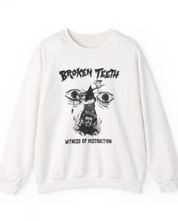 Broken Teeth Witness the Destruction Unisex Heavy Blend™ Crewneck Sweatshirt
