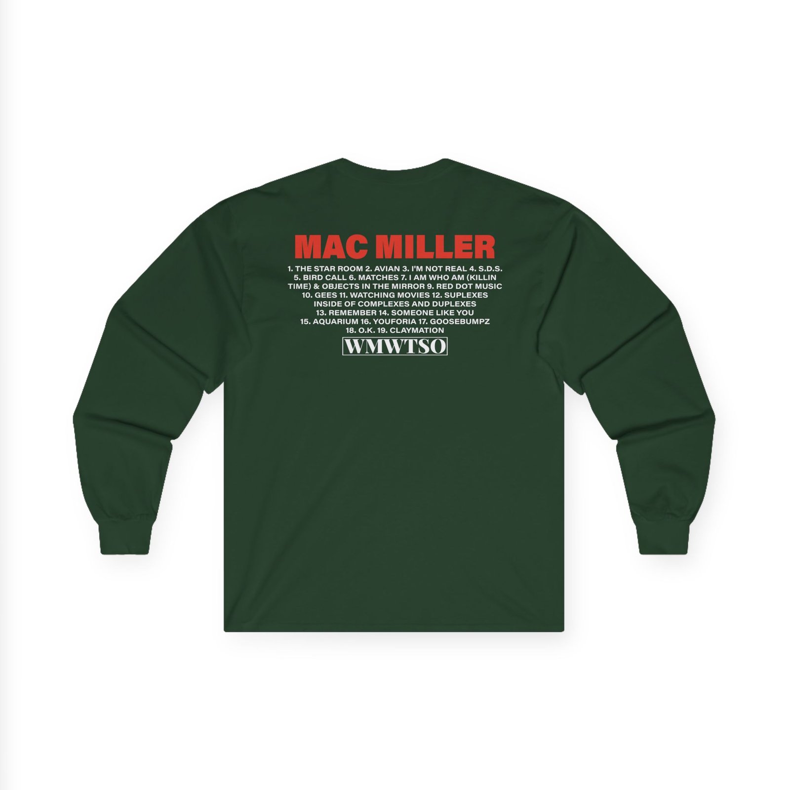 Mac Miller Wmwtso Track List Unisex Ultra Cotton Long Sleeve Tee