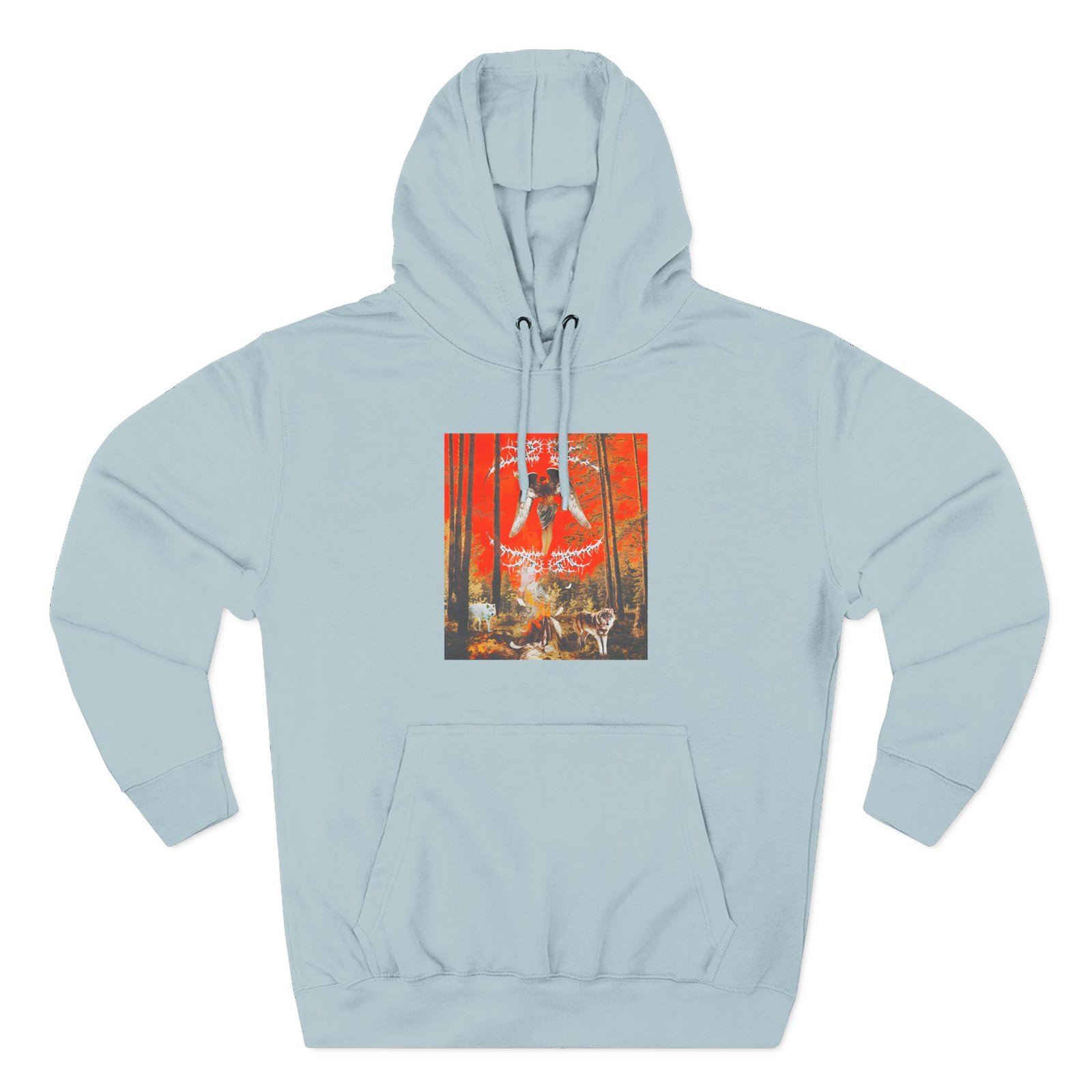 Knocked Loose Upon Loss Wolves Three-Panel Fleece Hoodie